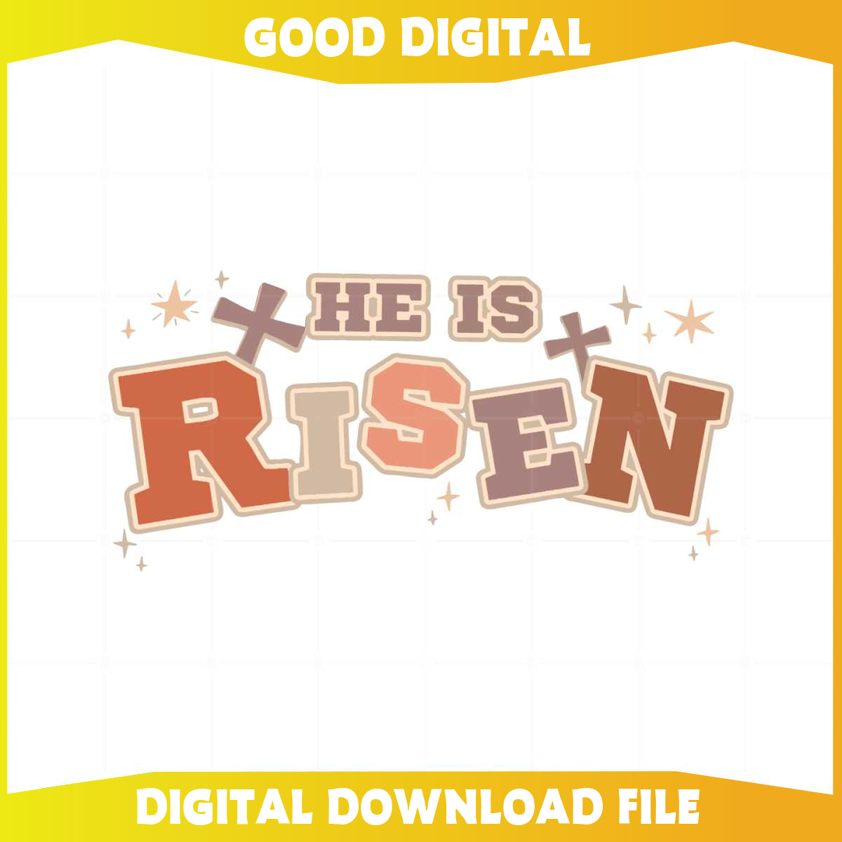 Easter Verse He Is Risen SVG Files for Cricut Sublimation Fi Inspire Uplift