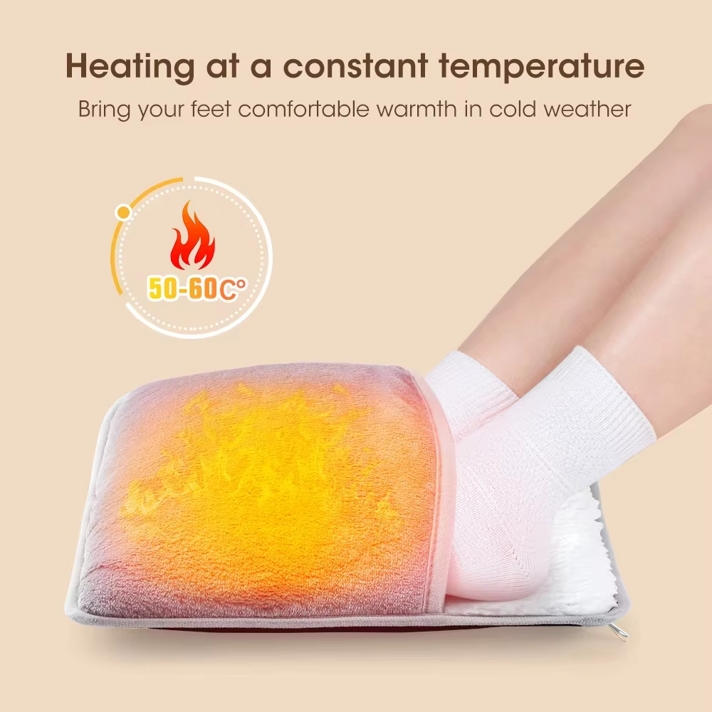 Heating Pad, USB Electric Foot Warmer, Soft Plush Thermal Cover for Bedroom Home