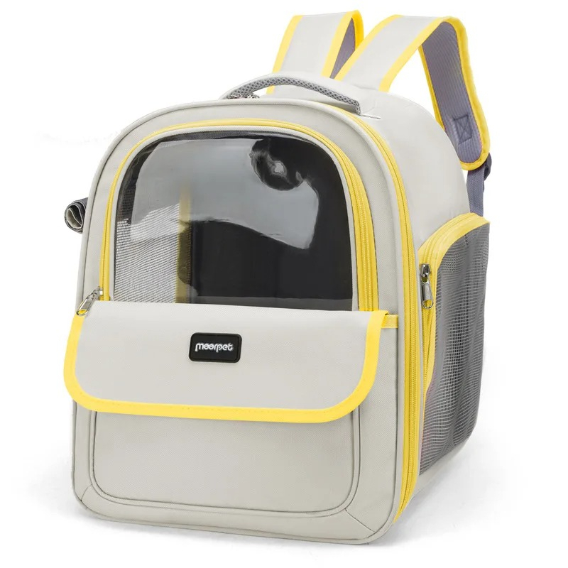 Breathable Mesh Pet Carrier Backpack for Dogs and Cats, Large Capacity Portable Foldable Backpack for Hiking Travel Camp