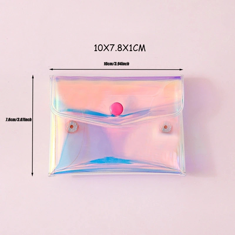 Portable Women's Wallet Stylish Laser Design Coin Purse Clutch Wallet for Shopping Makeup Pouch Cosmetic Bag
