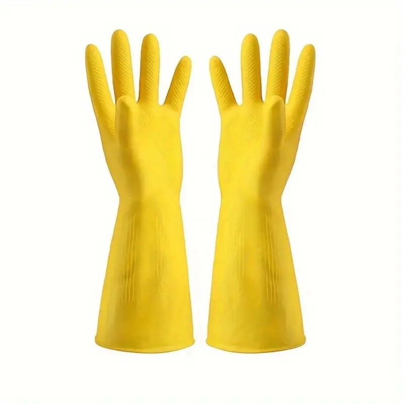 Women’s Waterproof Latex Dishwashing Gloves for Household Kitchen Cleaning