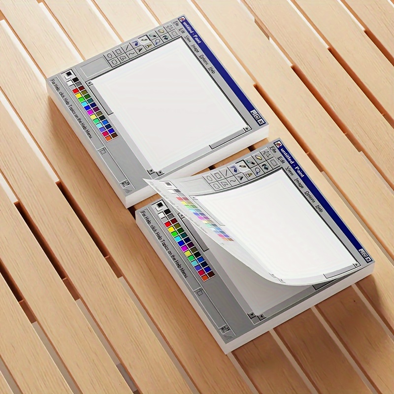 Vintage Computer Drawing Sticky Notes for Artists | Inspire Uplift