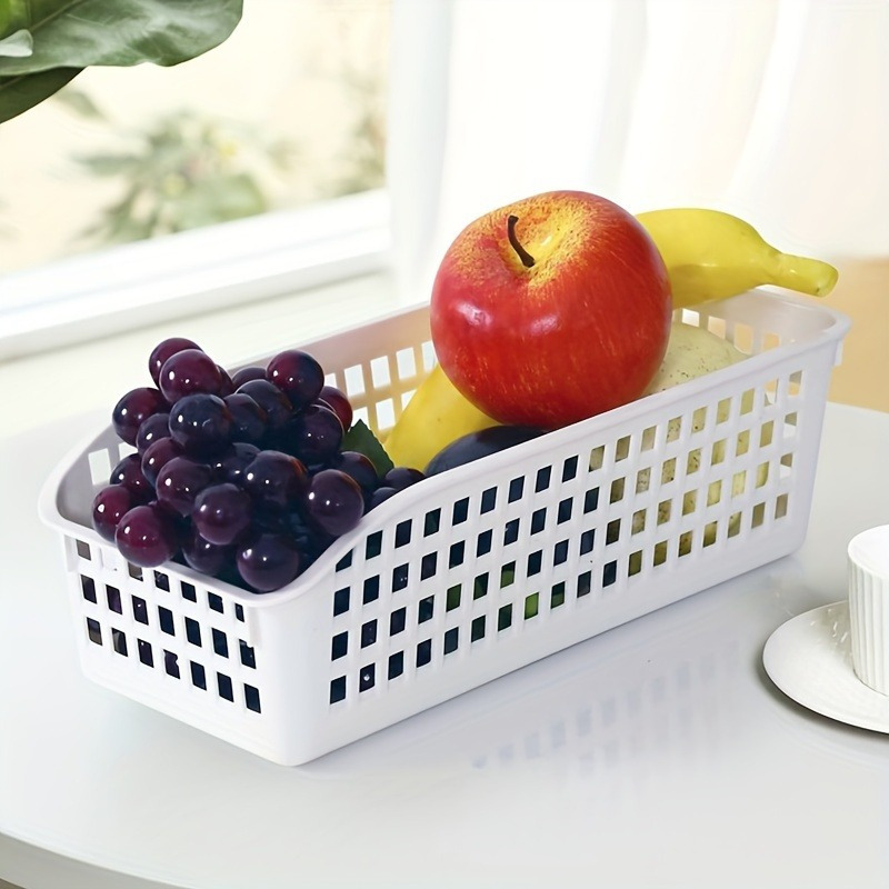 4pcs Stackable Storage Basket Set-Multifunctional Plastic Storage Box,Suitable for Books, Snacks,etc.Ideal Choice for Family