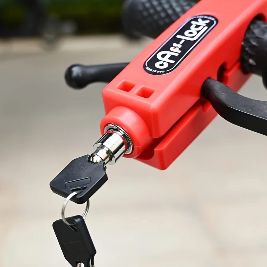 Anti Theft Lock Set for Mini Electric Vehicle Bike Bicycle Brake Handlebar Grip Cycling Horn Throttle Lock for Scooter.
