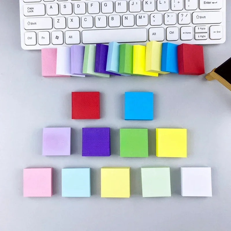 Bright Fluorescent Sticky Note Pads Planner Stickers Memo Notepad for School Office Use