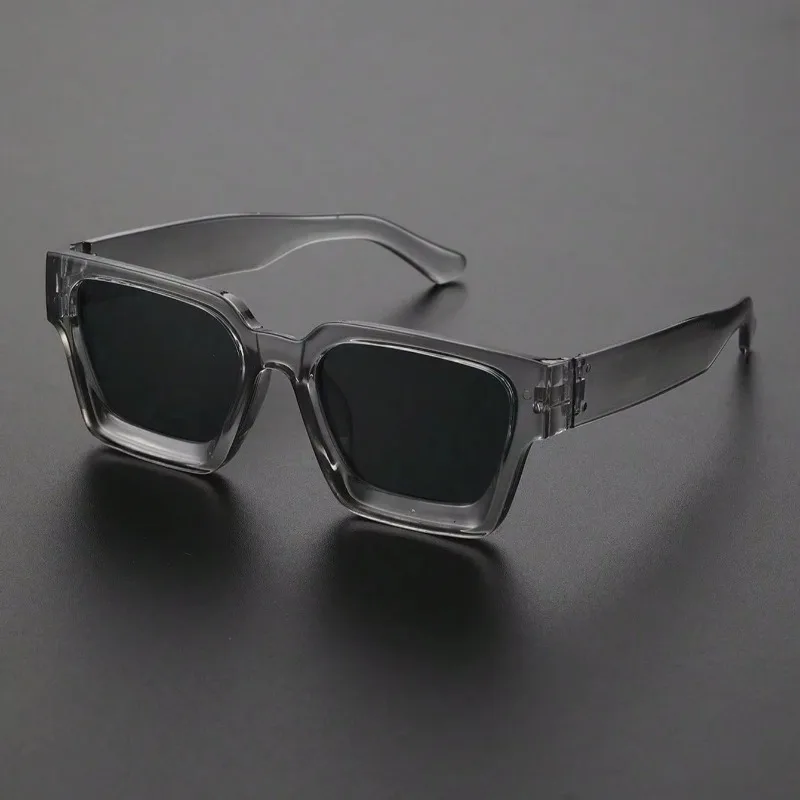Fashion Square Frame Sunglasses for Unisex Street Photography and Beach Trips Driving Accessories