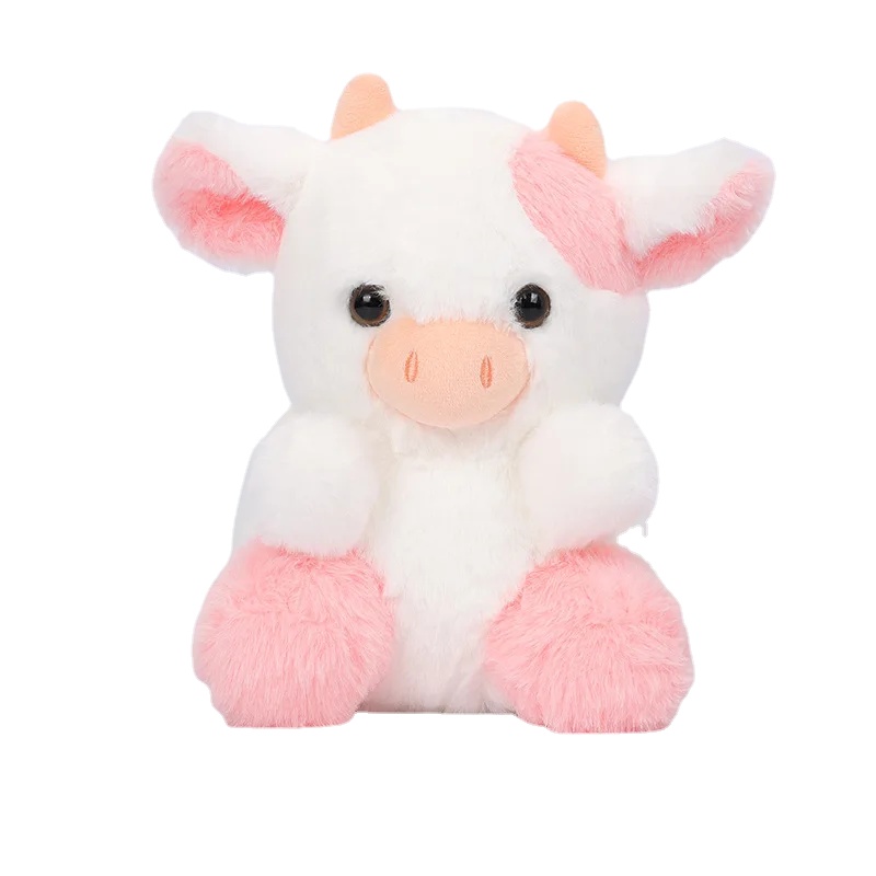Cute Cow Plush Toy Strawberry Bull Stuffed Animal for Party Decor & Gift