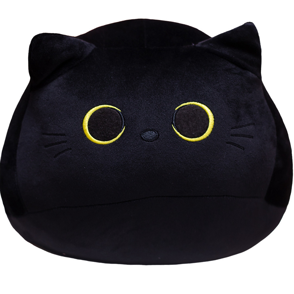 Black Cat Plush Toy Soft Plushie Anime Pillows Cartoon Animal Stuffed Doll Perfect Valentines Day Gift