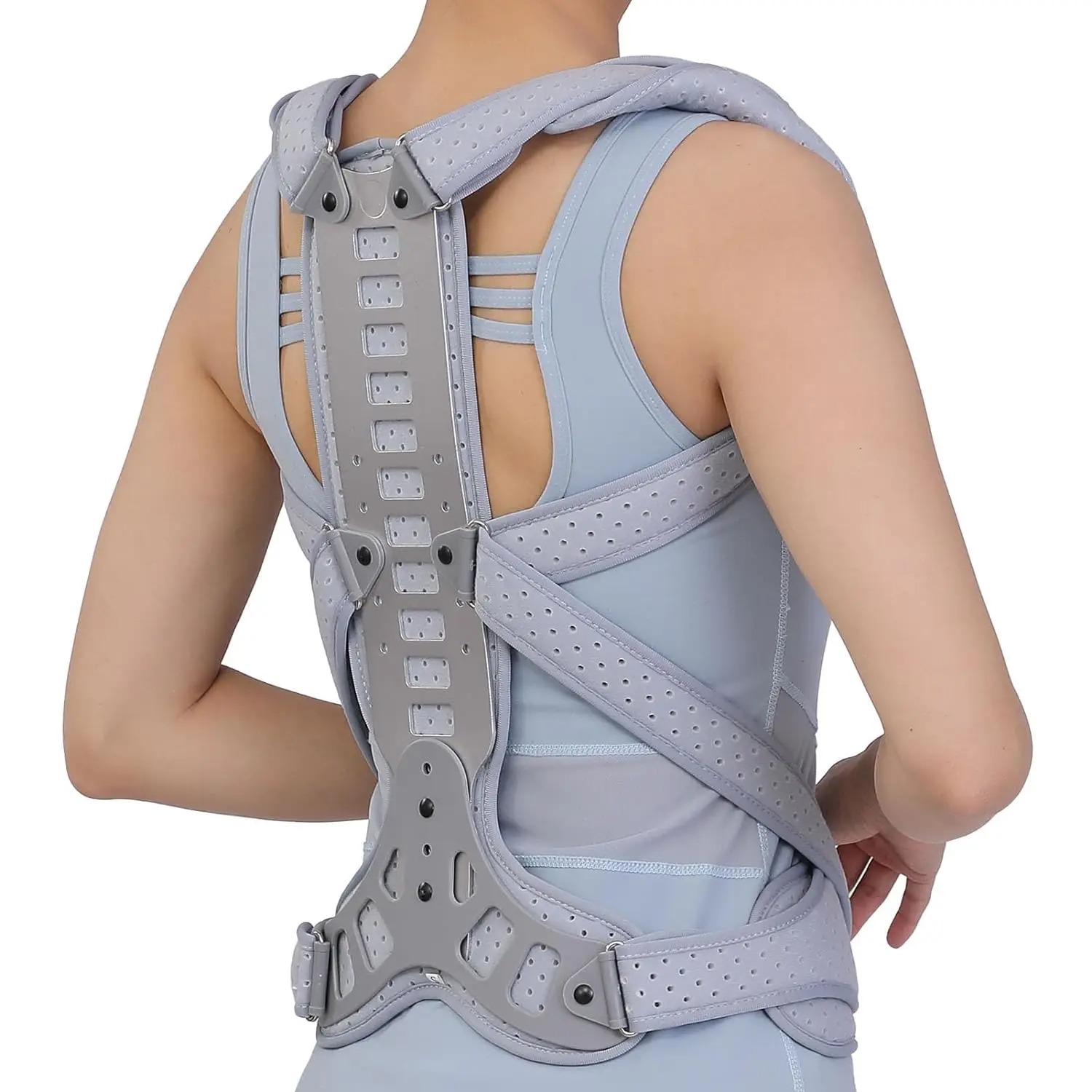 Adjustable Posture Corrector for Back, Neck & Shoulder Pain Relief Unisex Metal Back Straightener.