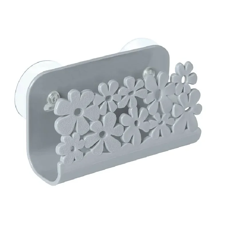 Suction Cup Kitchen & Bathroom Drying Rack Space-Saving Sponge and Dish Cloth Holder