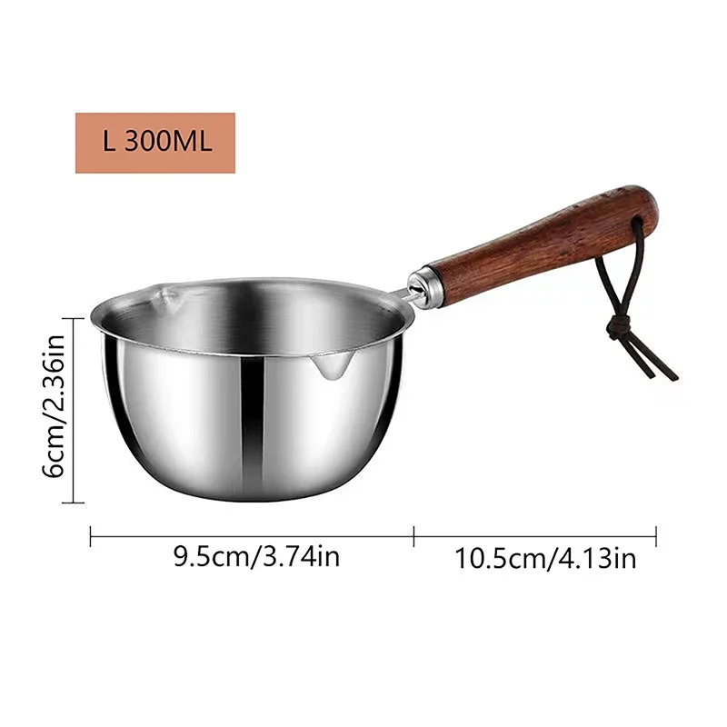 Stainless Steel Butter Melting Pot Mini Saucepan for Chocolate, Cheese, and Oil Heating Stainless Steel Butter Melting Pot Mini Saucepan for Chocolate, Cheese, and Oil Heating