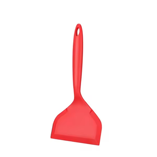 Wide Silicone Spatula Turner for Nonstick Cookware Flexible Fish & Egg Turner with Heat-Resistant Handle
