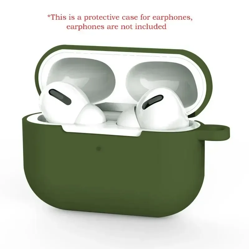 AirPods Pro Silicone Case Solid Color Protective Cover for Apple Bluetooth Headsets