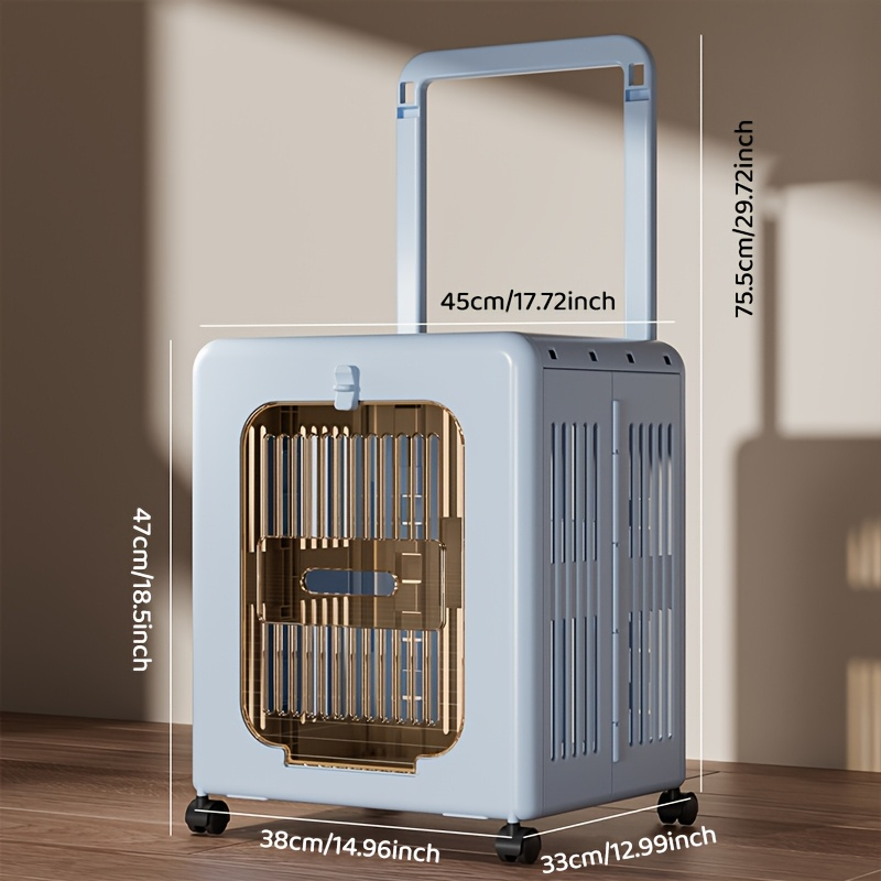 Portable Folding Pet Carrier for Cats and Small Dogs Breathable Pet Stroller for Travel