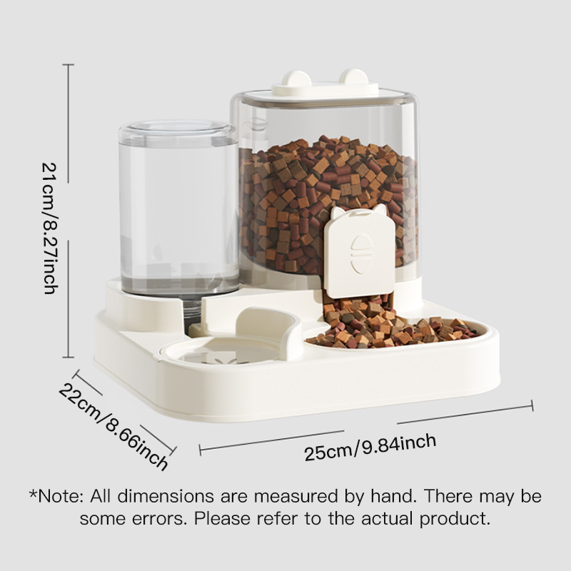 Automatic Pet Feeder and Water Dispenser Combo for Dogs & Cats Large Capacity Pet Bowl for Effortless Feeding
