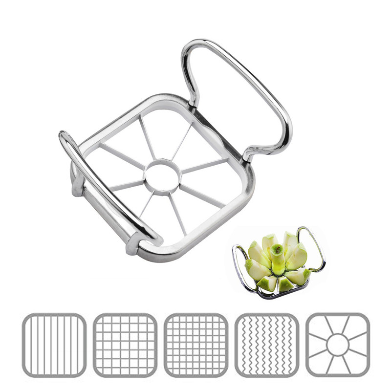 Apple Cutter and Slicer Stainless Steel Manual Fruit and Vegetable Chopper, Potato Chips Cutter