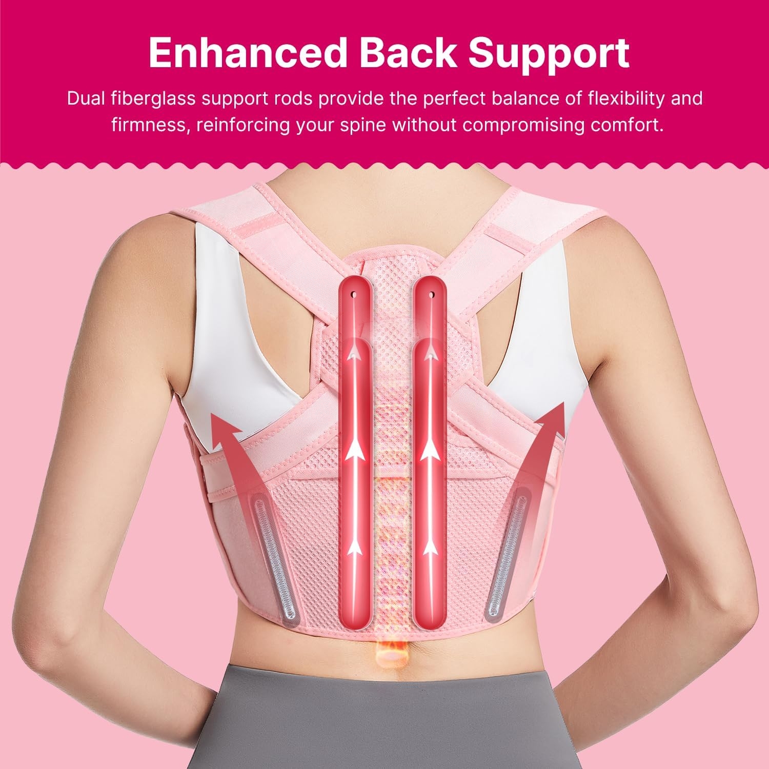 Adjustable Back Brace Posture Corrector for Women and Men, Shoulder Straightener for Neck and Shoulder Pain Relief