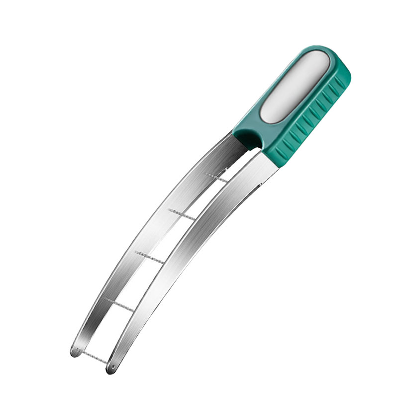 Watermelon Cutter Slicer Stainless Steel Melon Cutter with Safe and Easy-to-Use Fruit Knives for Quick and Efficient C