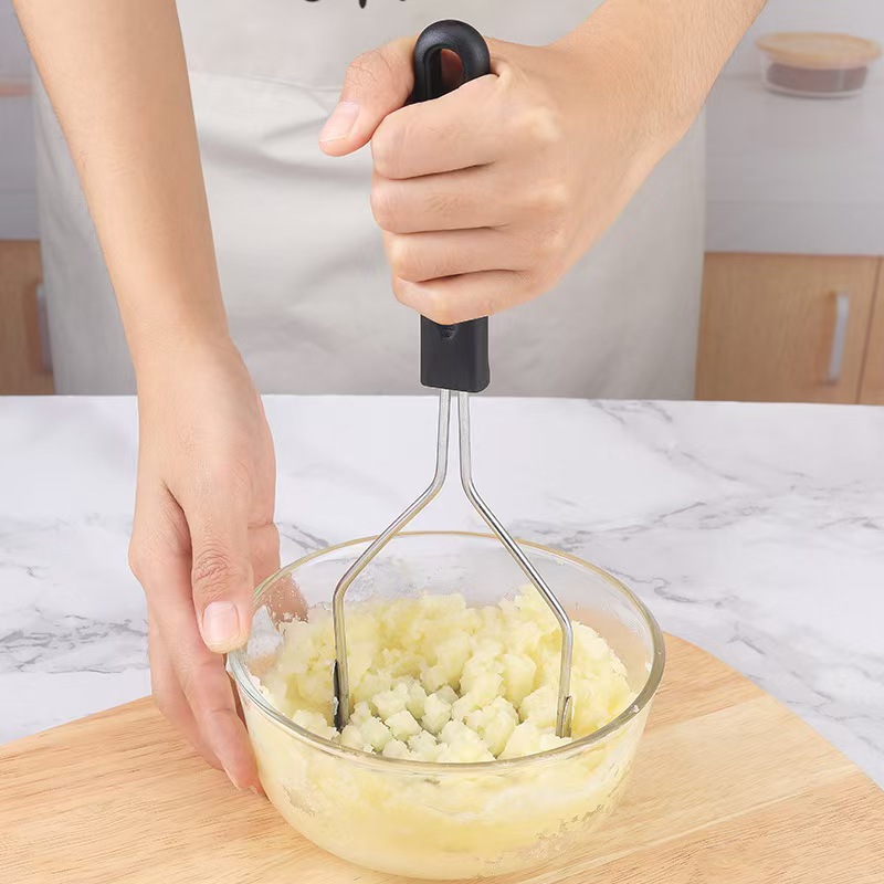 Stainless Steel Potato Masher Manual Mashing Crusher for Potatoes, Eggs, and Baby Food