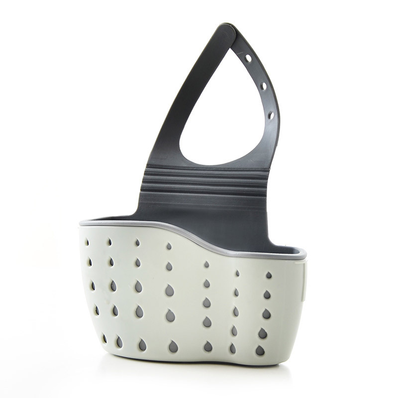 Adjustable Kitchen Sink Organizer Rack Soap, Sponge & Drain Basket Holder for Faucets