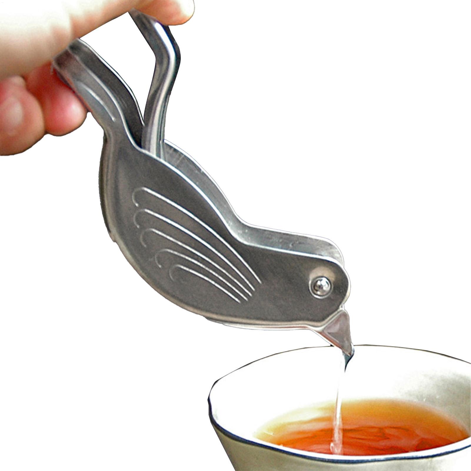 Silver Bird Shape Lemon Juicer Stainless Steel Manual Citrus Squeezer for Limes and Lemons, Portable Kitchen Tool Silver Bird Shape Lemon Juicer Stainless Steel Manual Citrus Squeezer for Limes and Lemons, Portable Kitchen Tool
