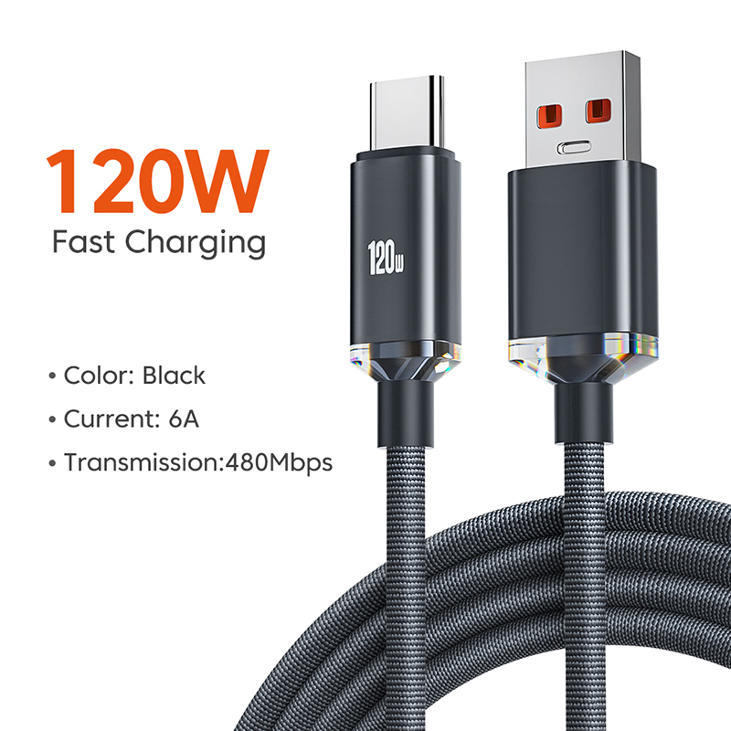 USB Type C Fast Charging Cable, Quick Charge Data Cable for Phones & Tablets