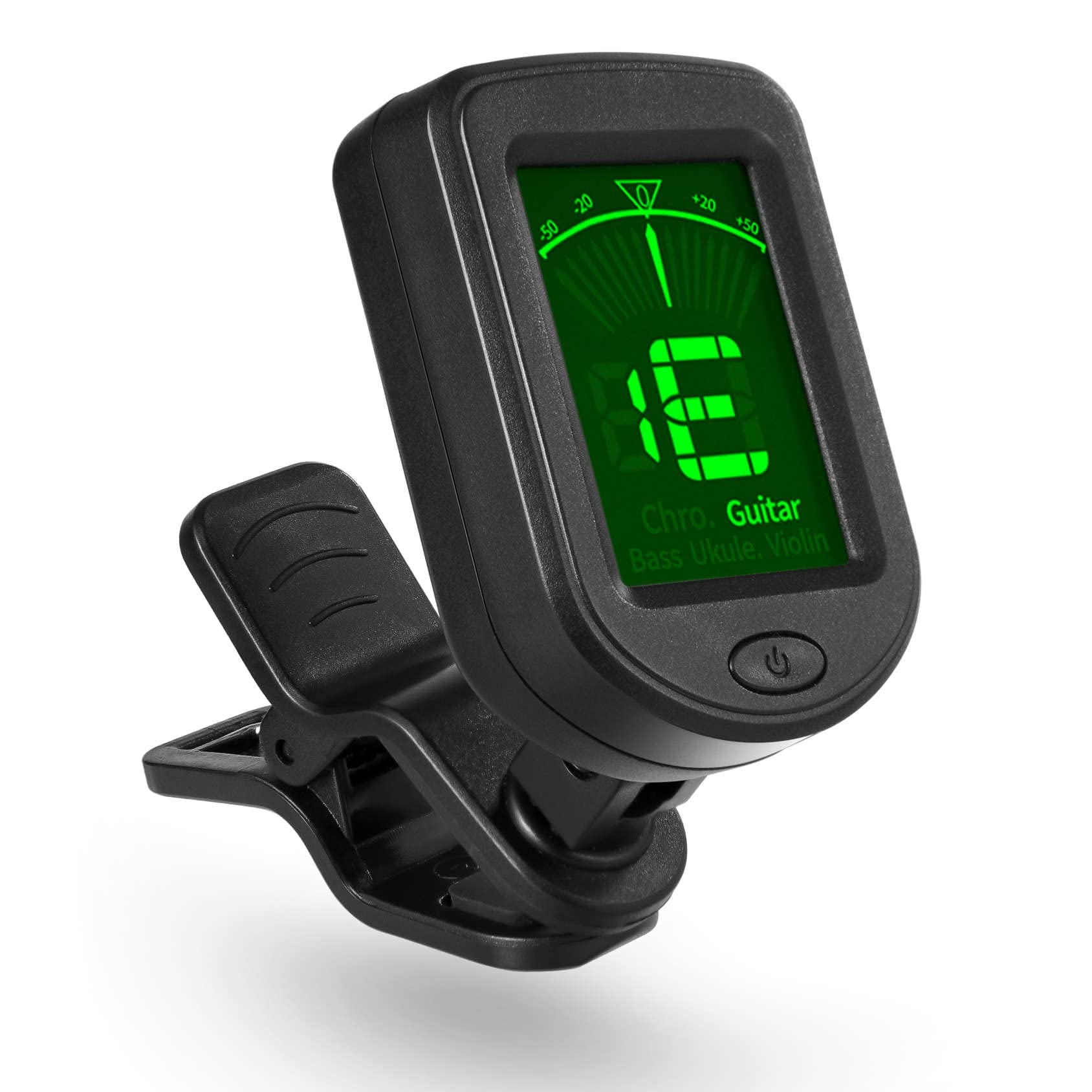Clip-on Electronic Guitar Tuner for Guitar, Bass, Ukulele, Violin, Mandolin Accurate and Easy-to-Use