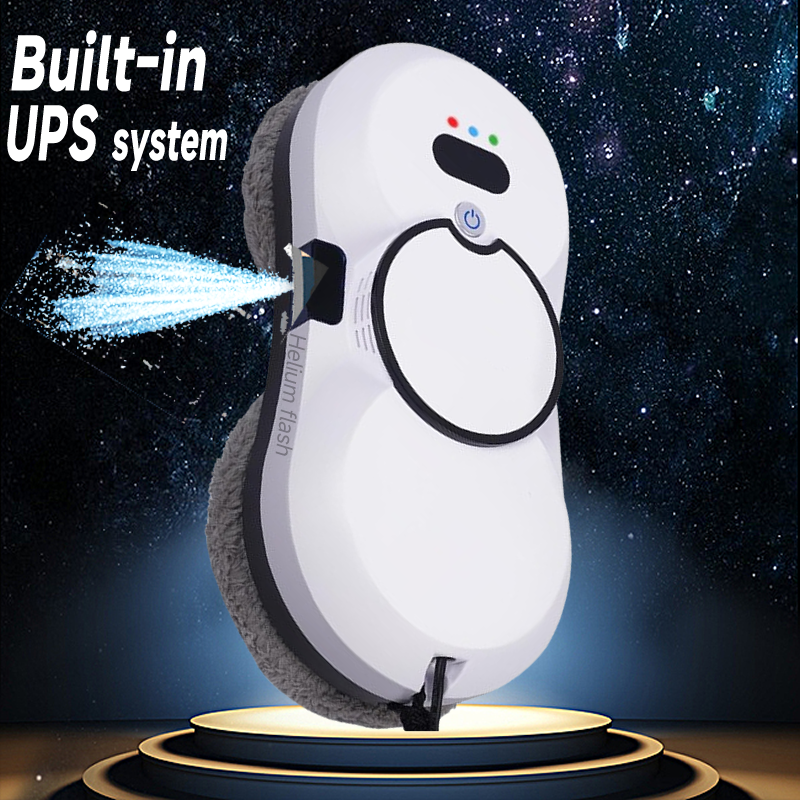 Smart Window Cleaner Robot with UPS System Automatic Glass Cleaning, Floor Mopping, & Vacuum for Home Use
