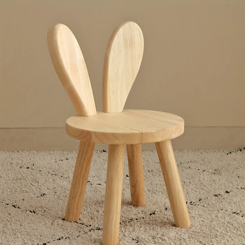 Cute Rabbit Ear Kids Wooden Stool Chair | Inspire Uplift