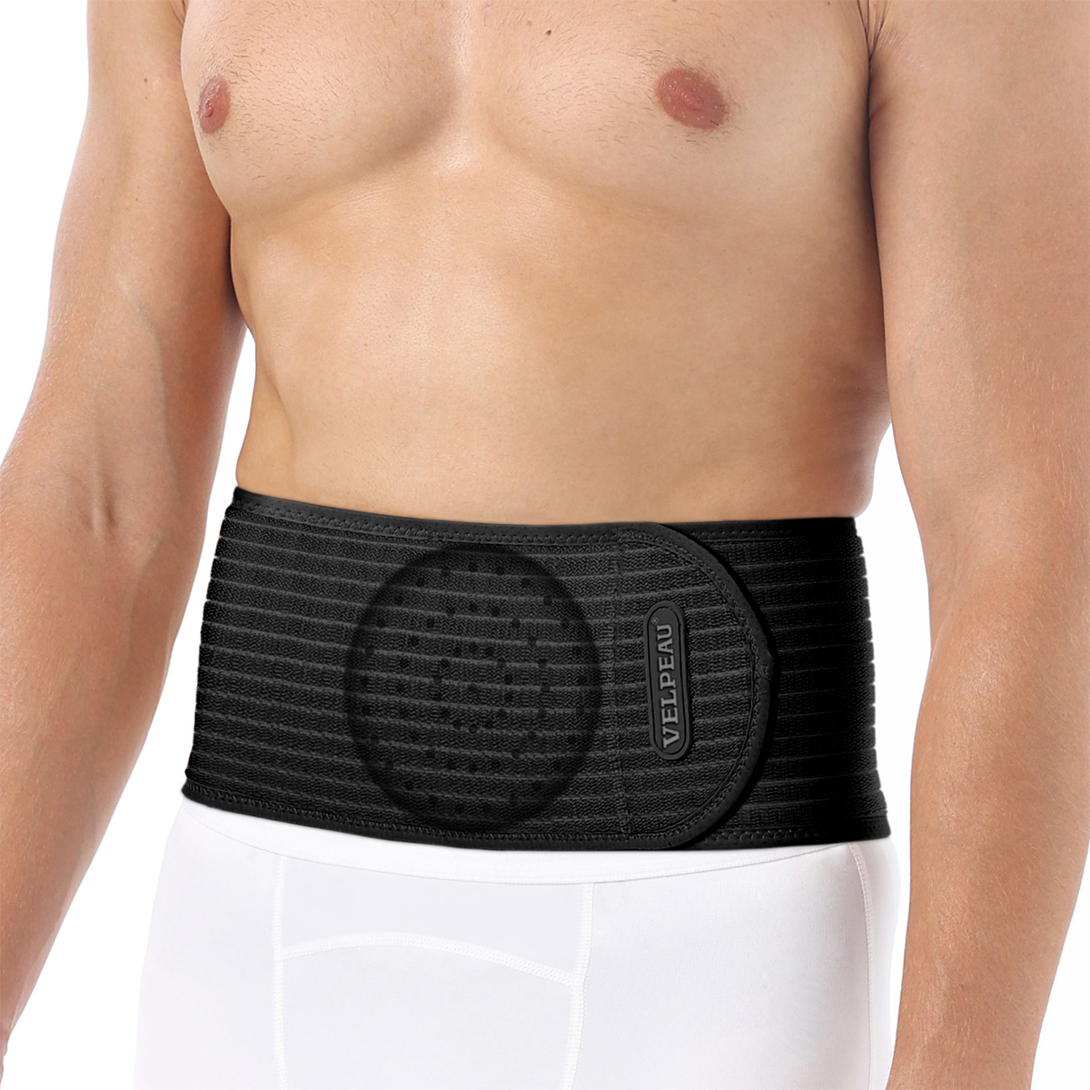 Abdominal Support Hernia Belt with Compression Pad for Epigastric & Belly Button Hernias