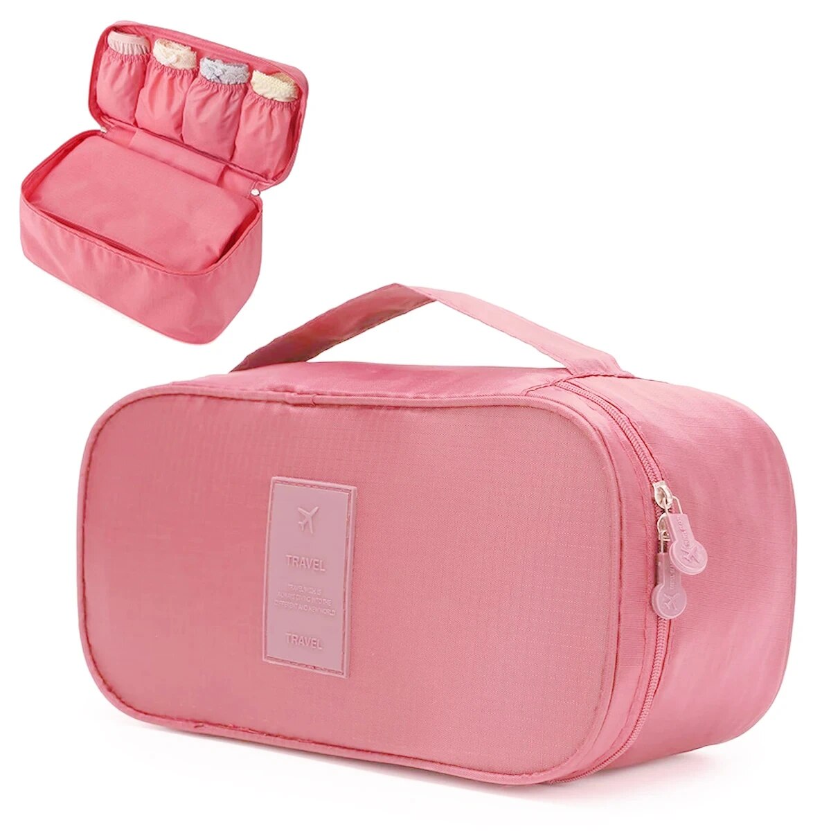 Portable Travel Storage Bag Multi-function Organizer for Bras, Underwear, Toiletries, and Cosmetics