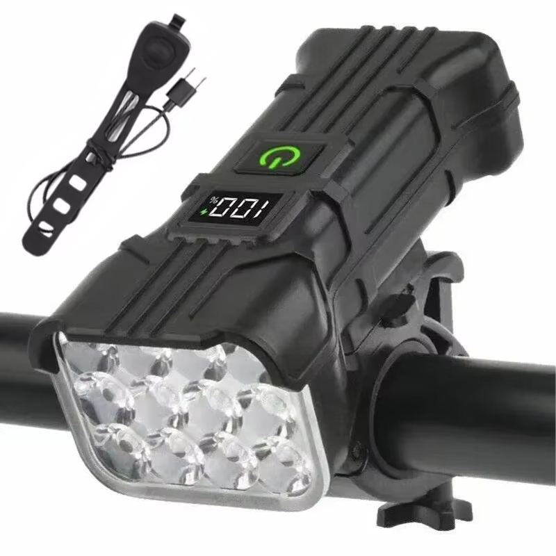Rechargeable LED Bike Light with Horn Ultra-Bright Front Safety Lamp for Night Cycling