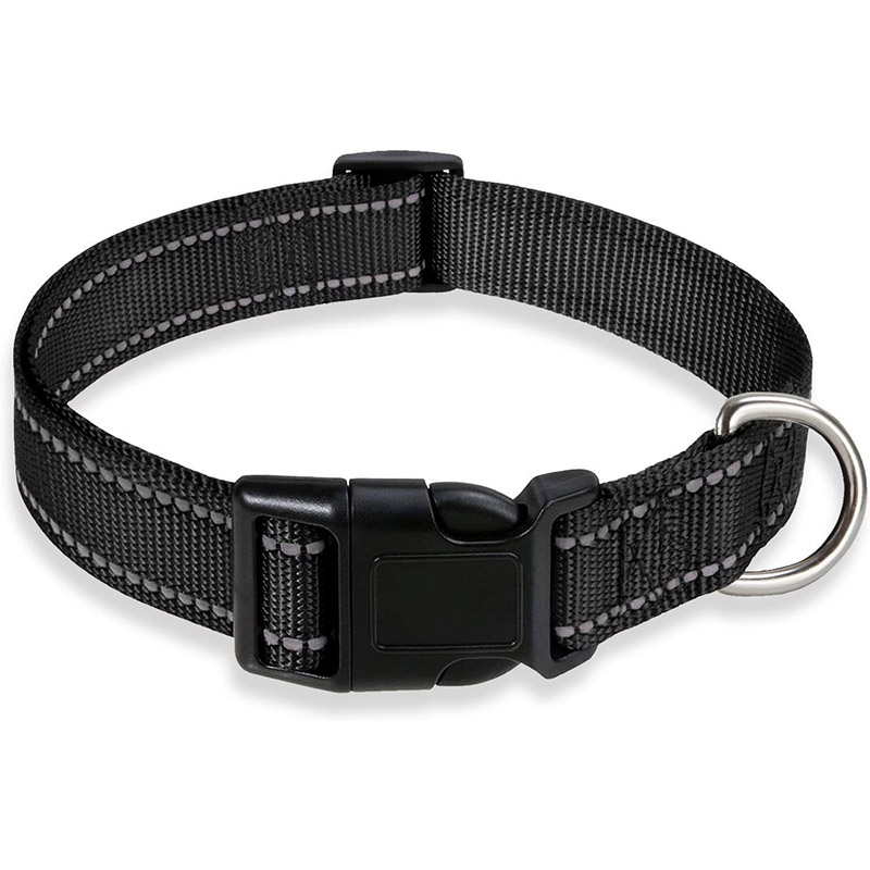 Reflective Dog Collar with Adjustable Safety Strap Durable Nylon Pet Traction Rope for Small and Medium Pets