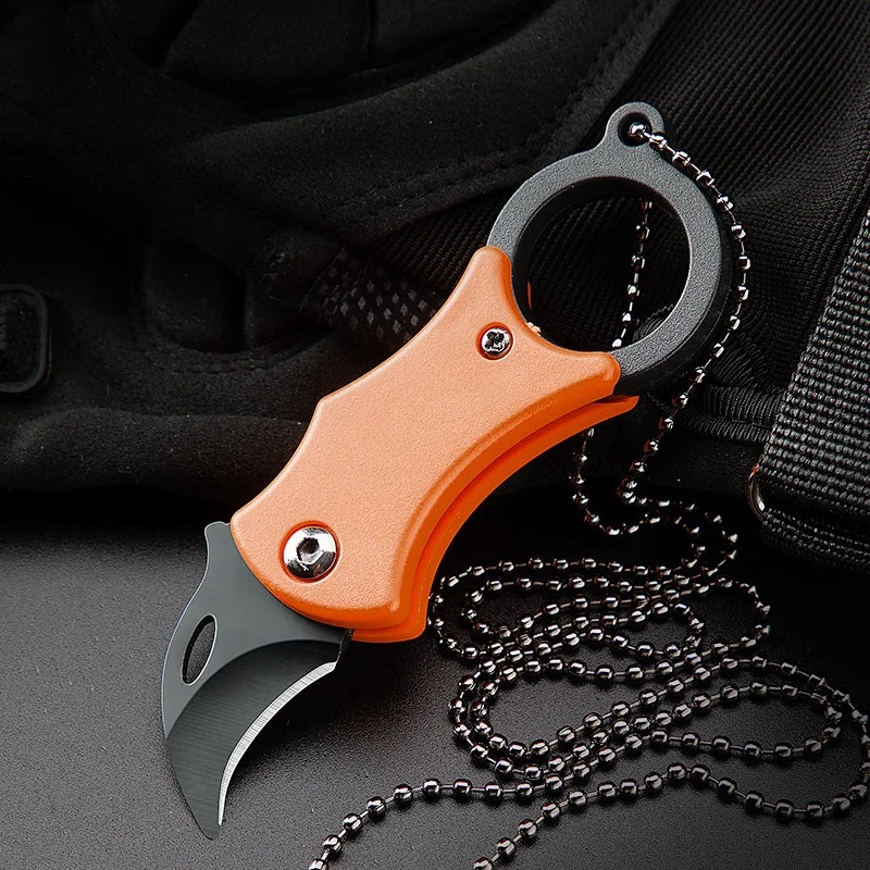 Mini Folding Pocket Knife Portable Outdoor Gear with Keychain, Ideal for Camping & Food Prep