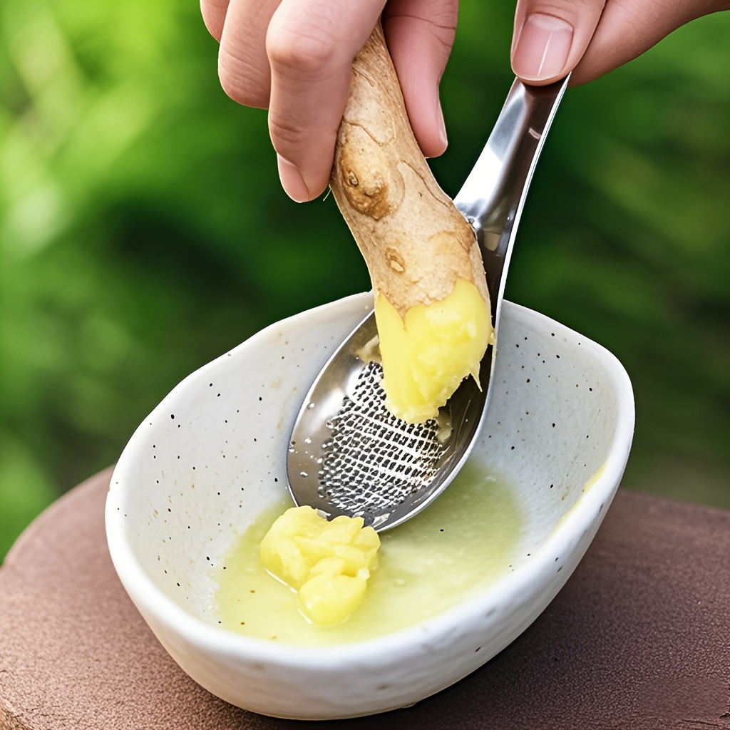Stainless Steel Garlic Grater Spoon for Ginger Lemon and Everyday Kitchen Prep