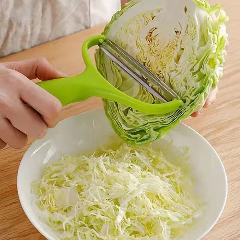 Wide Mouth Cabbage Peeler and Vegetable Shredder with Stainless Steel Blade