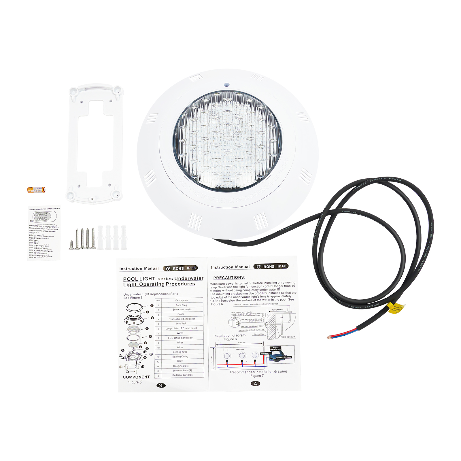 LED Pool Light Color Combinations, Waterproof , Dynamic Modes, LED Beads.