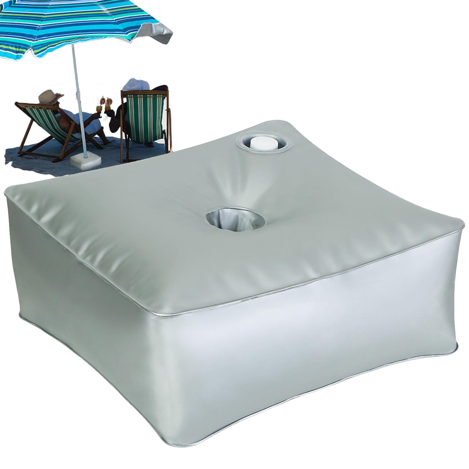 Heavy Duty Umbrella Base Weight Water Bag for Patio Umbrellas Large Capacity, Thickened Silver Design