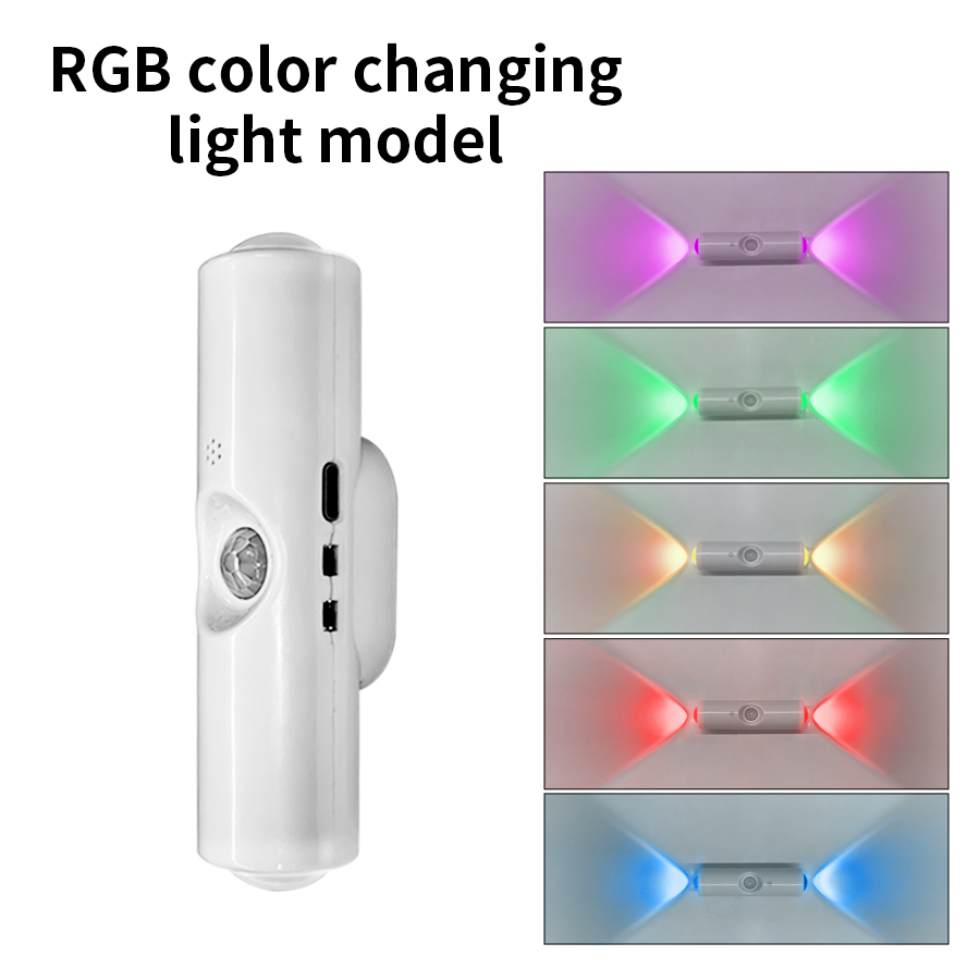 Smart RGB Wall Light Motion Sensor Rechargeable Magnetic LED Night Light