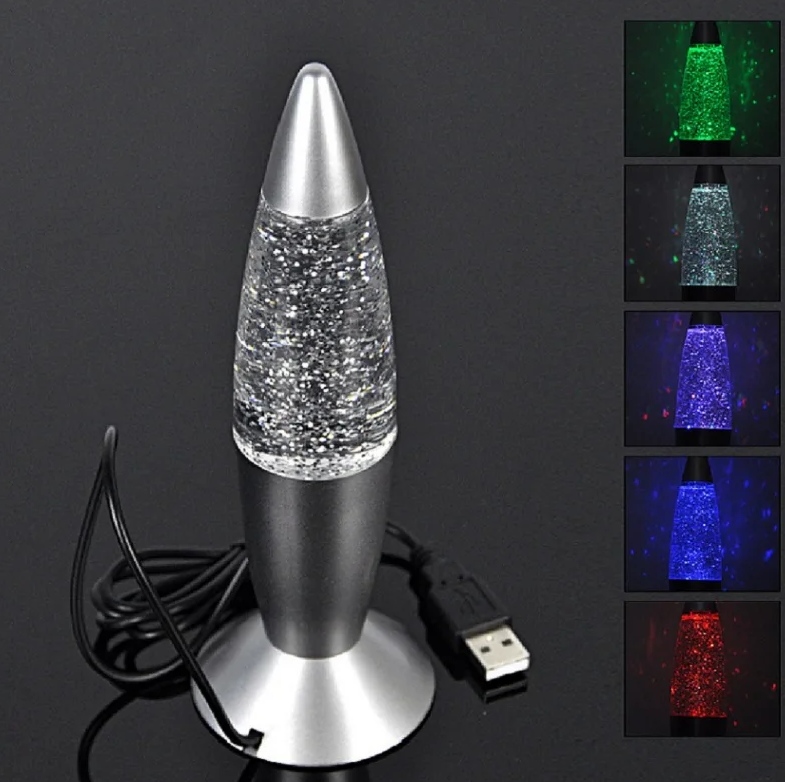 LED Rocket Lamp Color Changing Night Light RGB Mood Desk Lamp for Bedroom Gaming Decor