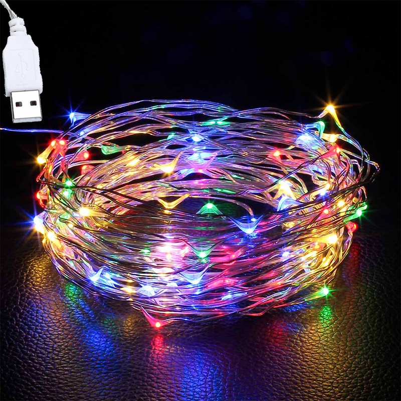 LED Fairy Lights Copper Wire String Lights for Christmas Wedding Party Decor