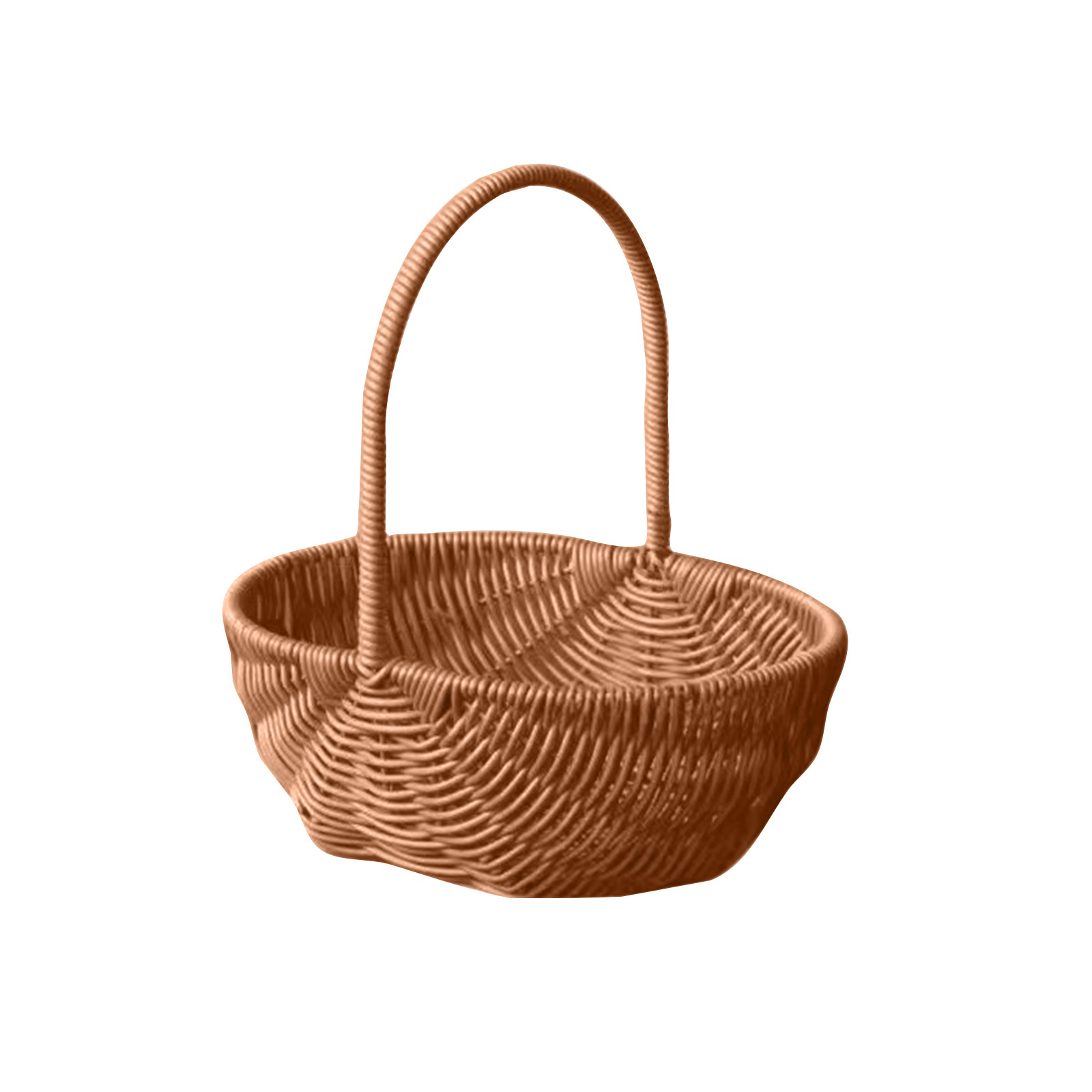 Handmade Willow Storage Basket Rattan Woven Basket With Handle for Home Decor and Picnic