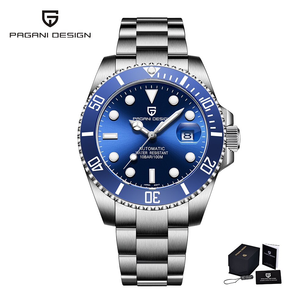 Men Automatic Mechanical Watch Miyota Sapphire Crystal Stainless Steel Waterproof Luxury Timepiece