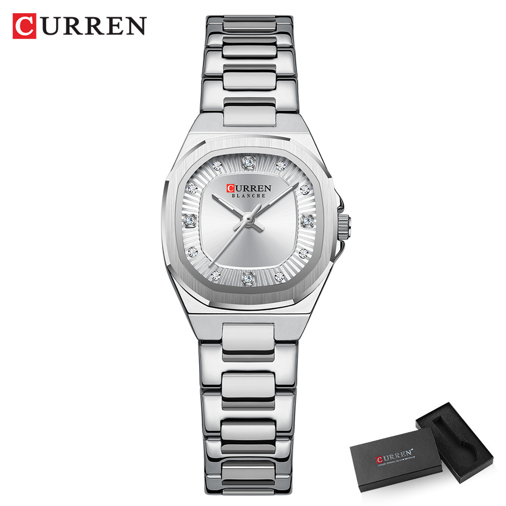 Gold Womens Watch with Diamond Accents Stainless Steel Elegant Fashion Watch
