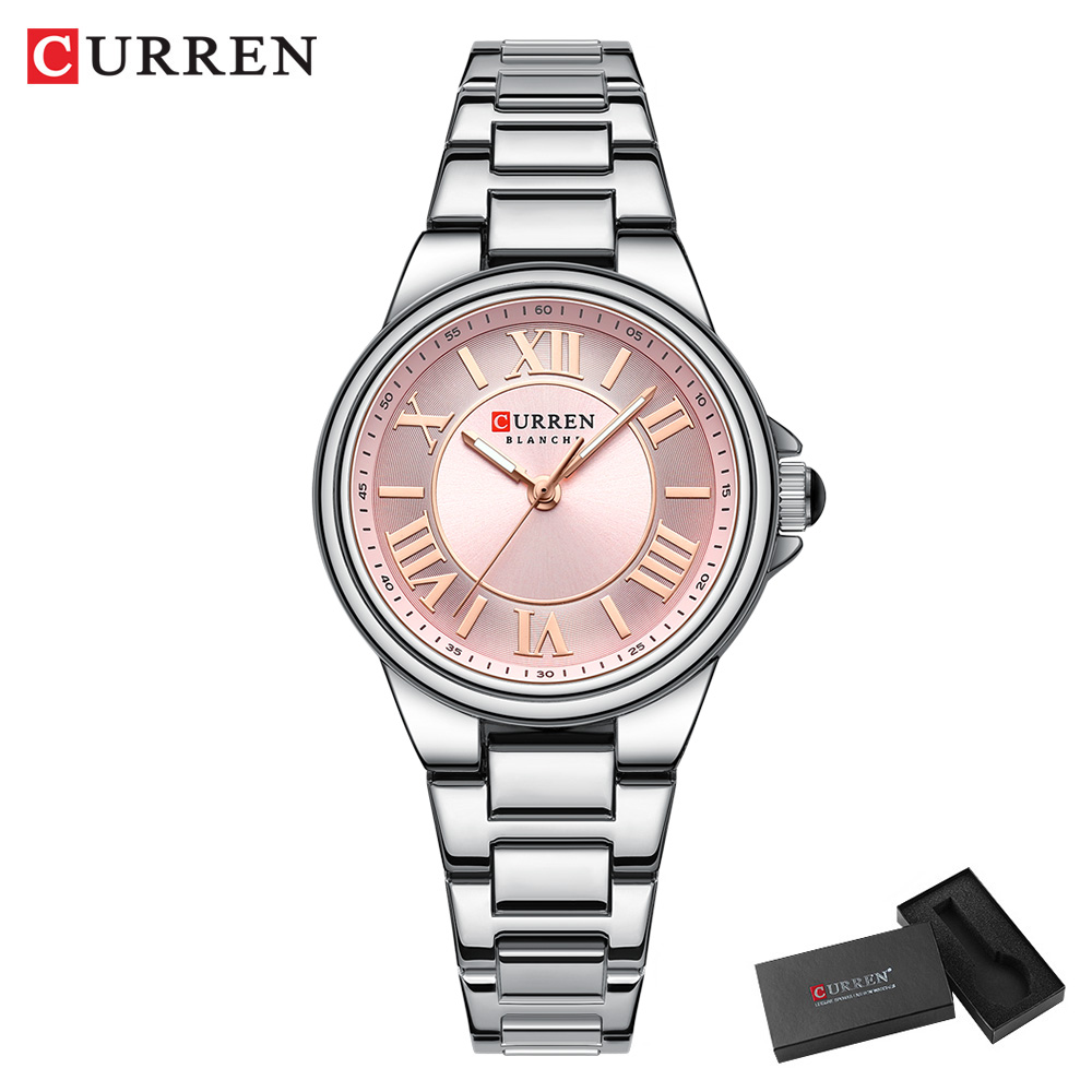 Stainless Steel Ladies Watch Elegant Luminous Womens Fashion Wrist Watch Gift