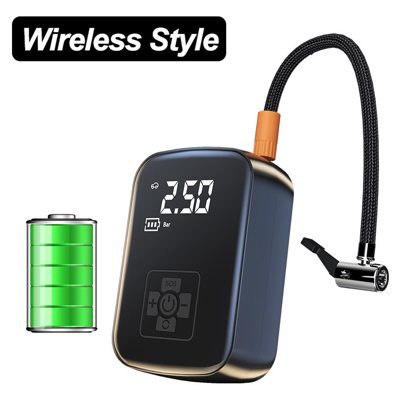 Portable Tire Inflator Air Compressor Wireless Electric Pump for Car Motorcycle Bicycle