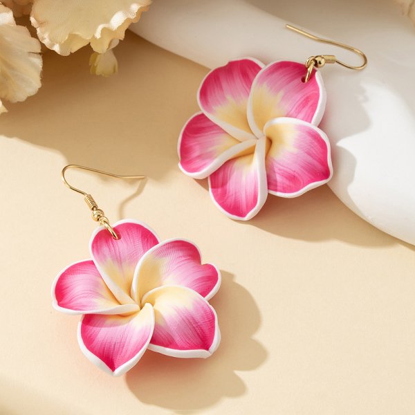 Elegant Pearl Drop Earrings Flower Earrings for Women with Baroque Dangle Design