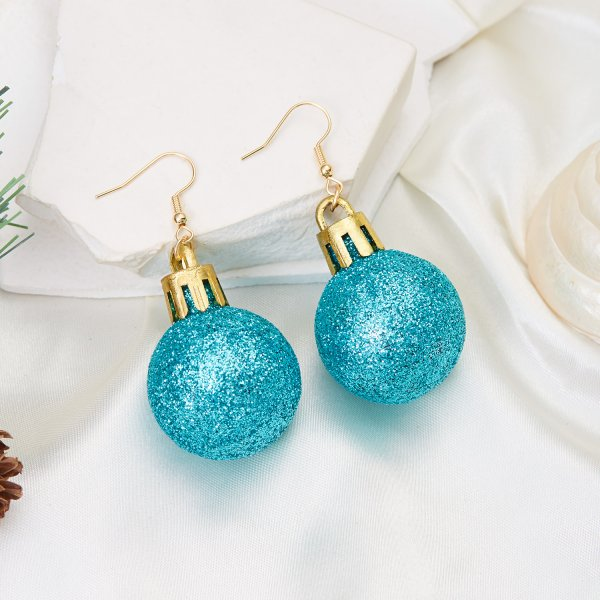 Christmas Snowflake Star Ball Dangle Earrings for Women Holiday Party Jewelry Gift