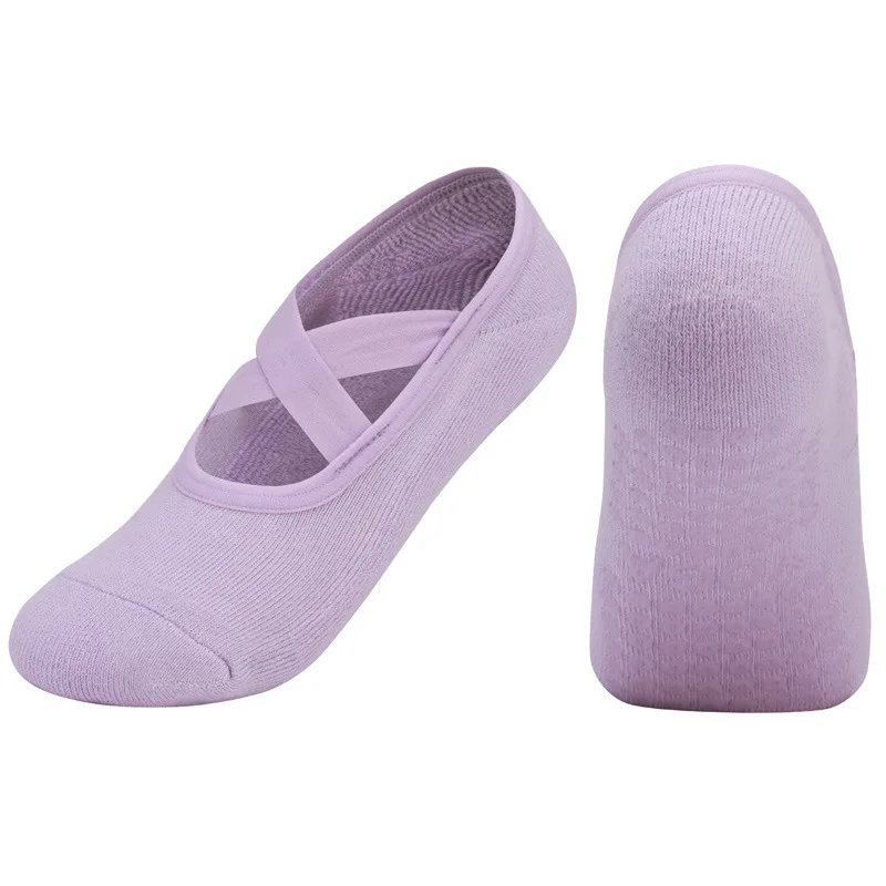 Womens Backless Pilates Grip Socks Breathable Non Slip Yoga Socks for Indoor Fitness