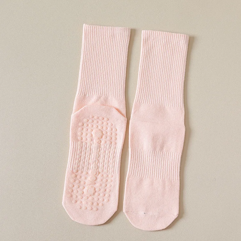 Women Non Slip Pilates Grip Socks Breathable Cotton Yoga Fitness Dance Socks